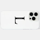 Gepersonaliseerd monogram en naam Case-Mate iPhone case (Achterkant (horizontaal))