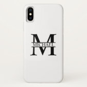 Gepersonaliseerd monogram en naam Case-Mate iPhone case (Achterkant)