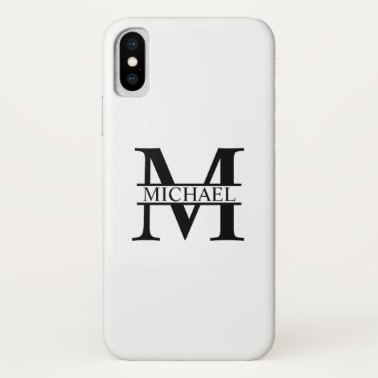 Gepersonaliseerd monogram en naam Case-Mate iPhone case (Achterkant)
