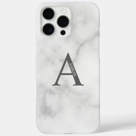 Gepersonaliseerd monogram en naam Case-Mate iPhone case (Achterkant)