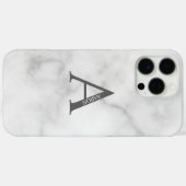 Gepersonaliseerd monogram en naam Case-Mate iPhone case (Achterkant (horizontaal))