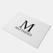 Gepersonaliseerd monogram en naam deurmat (Schuin)