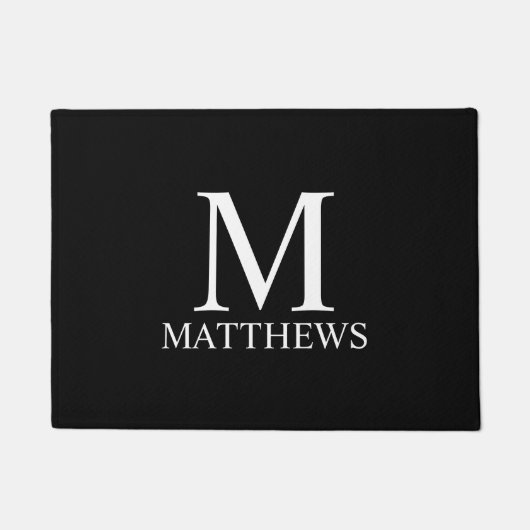 Gepersonaliseerd monogram en naam deurmat (Voorkant)