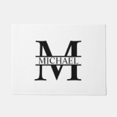 Gepersonaliseerd monogram en naam deurmat (Voorkant)