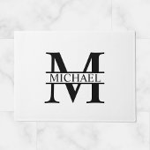 Gepersonaliseerd monogram en naam deurmat