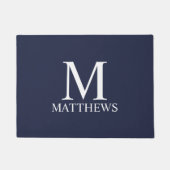Gepersonaliseerd monogram en naam deurmat (Voorkant)