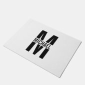 Gepersonaliseerd monogram en naam Doormat Deurmat (Schuin)