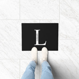 Gepersonaliseerd monogram en naam Doormat Deurmat