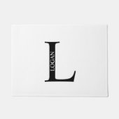 Gepersonaliseerd monogram en naam Doormat Deurmat (Voorkant)