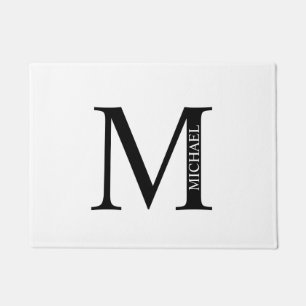 Gepersonaliseerd monogram en naam Doormat Deurmat