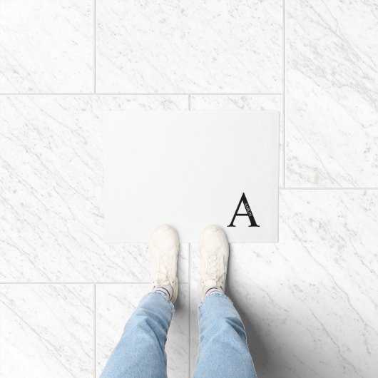 Gepersonaliseerd monogram en naam Doormat Deurmat (Binnen)