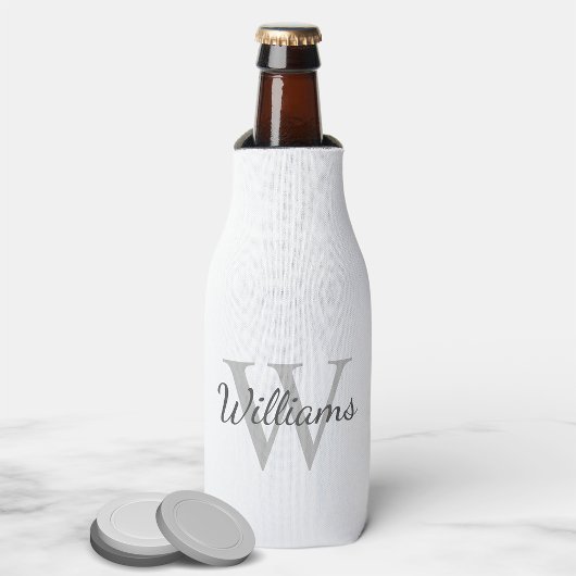 Gepersonaliseerd monogram en naam flesjeskoeler