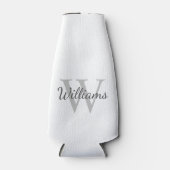 Gepersonaliseerd monogram en naam flesjeskoeler (Voorkant)