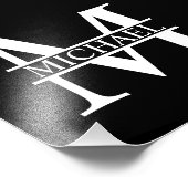 Gepersonaliseerd monogram en naam foto afdruk (Hoek)