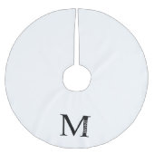 Gepersonaliseerd Monogram en naam geborsteld Polye Kerstboom Rok (Voorkant)