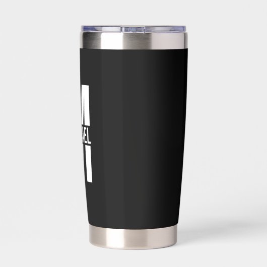 Gepersonaliseerd monogram en naam geïsoleerde drinkbeker (Achterkant)