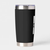 Gepersonaliseerd monogram en naam geïsoleerde drinkbeker (Voorkant)