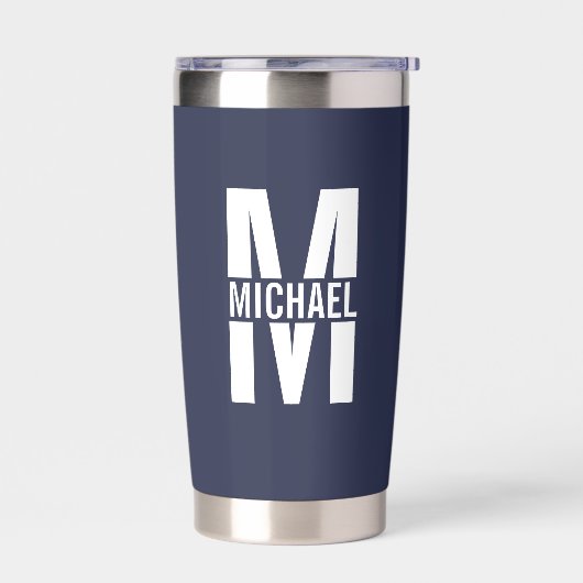 Gepersonaliseerd monogram en naam geïsoleerde drinkbeker (Links)