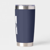 Gepersonaliseerd monogram en naam geïsoleerde drinkbeker (Achterkant)