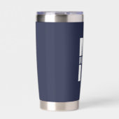 Gepersonaliseerd monogram en naam geïsoleerde drinkbeker (Voorkant)