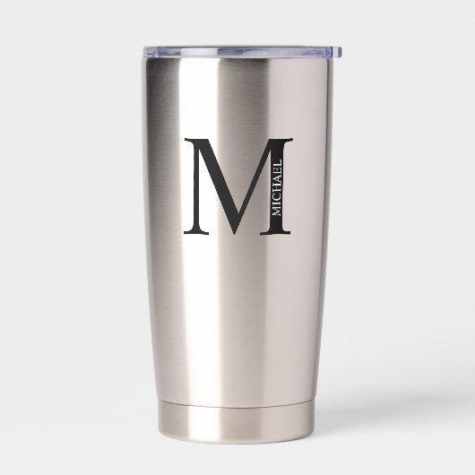 Gepersonaliseerd monogram en naam geïsoleerde drinkbeker (Links)