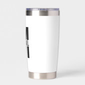 Gepersonaliseerd monogram en naam geïsoleerde drinkbeker (Achterkant)