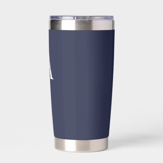 Gepersonaliseerd monogram en naam geïsoleerde drinkbeker (Achterkant)