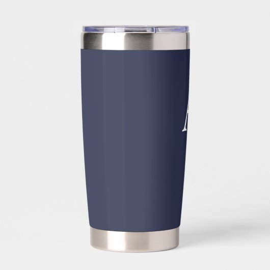 Gepersonaliseerd monogram en naam geïsoleerde drinkbeker (Voorkant)