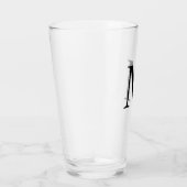 Gepersonaliseerd monogram en naam glas (Rechts)