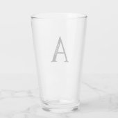 Gepersonaliseerd monogram en naam glas (Achterkant)