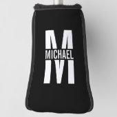 Gepersonaliseerd monogram en naam Golf Head Hoesje Golfheadcover (Draai 90)