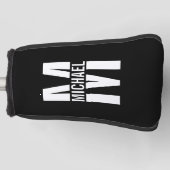 Gepersonaliseerd monogram en naam Golf Head Hoesje Golfheadcover (Voorkant)