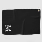 Gepersonaliseerd monogram en naam golfhanddoek (Horizontaal)