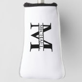 Gepersonaliseerd monogram en naam golfheadcover (Draai 90)