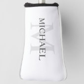 Gepersonaliseerd monogram en naam golfheadcover (Draai 90)