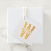 Gepersonaliseerd monogram en naam goud bedankjes labels (Met doos)