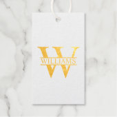 Gepersonaliseerd monogram en naam goud cadeaulabels (Voorkant)