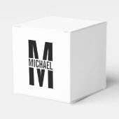 Gepersonaliseerd monogram en naam gunstig vak bedankdoosjes (Voorkant Zijde)