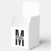 Gepersonaliseerd monogram en naam gunstig vak bedankdoosjes (Geopend)