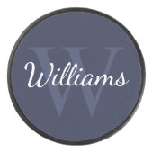 Gepersonaliseerd monogram en naam hockey puck (Voorkant)