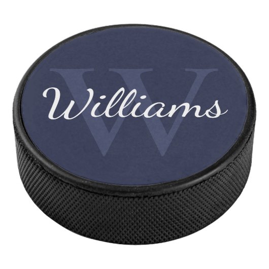 Gepersonaliseerd monogram en naam hockey puck (3/4)