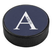 Gepersonaliseerd monogram en naam hockey puck (3/4)