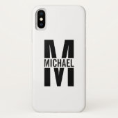Gepersonaliseerd monogram en naam Hoesje-Mate iPho Case-Mate iPhone Case (Achterkant)