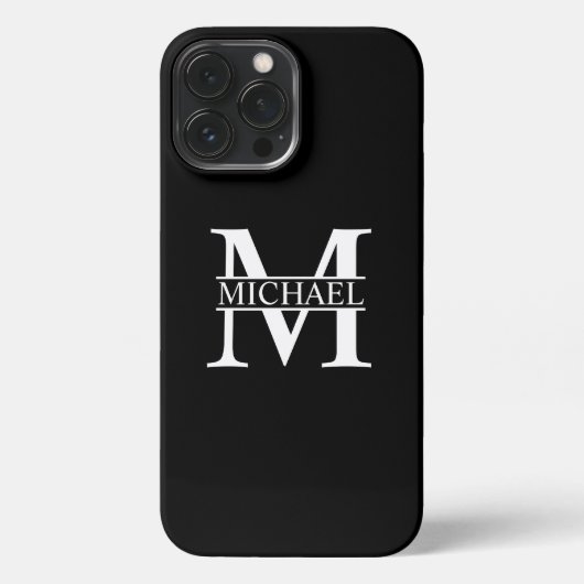 Gepersonaliseerd monogram en naam Hoesje-Mate iPho iPhone Hoesje (Achterkant)