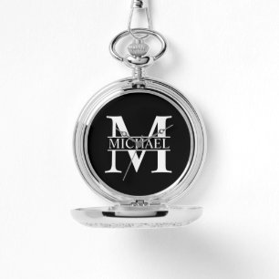 Gepersonaliseerd monogram en naam horloge