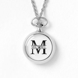 Gepersonaliseerd monogram en naam horloge