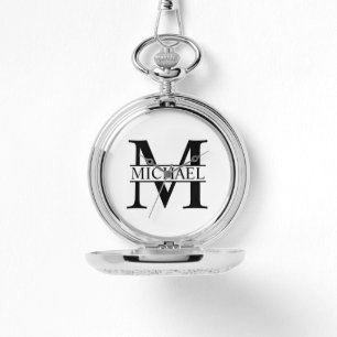 Gepersonaliseerd monogram en naam horloge