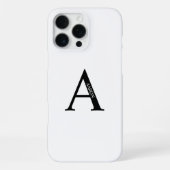 Gepersonaliseerd monogram en naam iPhone hoesje (Achterkant)