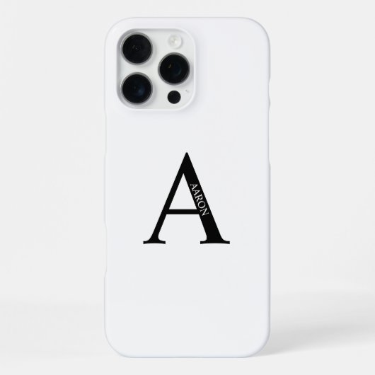 Gepersonaliseerd monogram en naam iPhone hoesje (Achterkant)