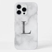 Gepersonaliseerd monogram en naam iPhone hoesje (Achterkant)